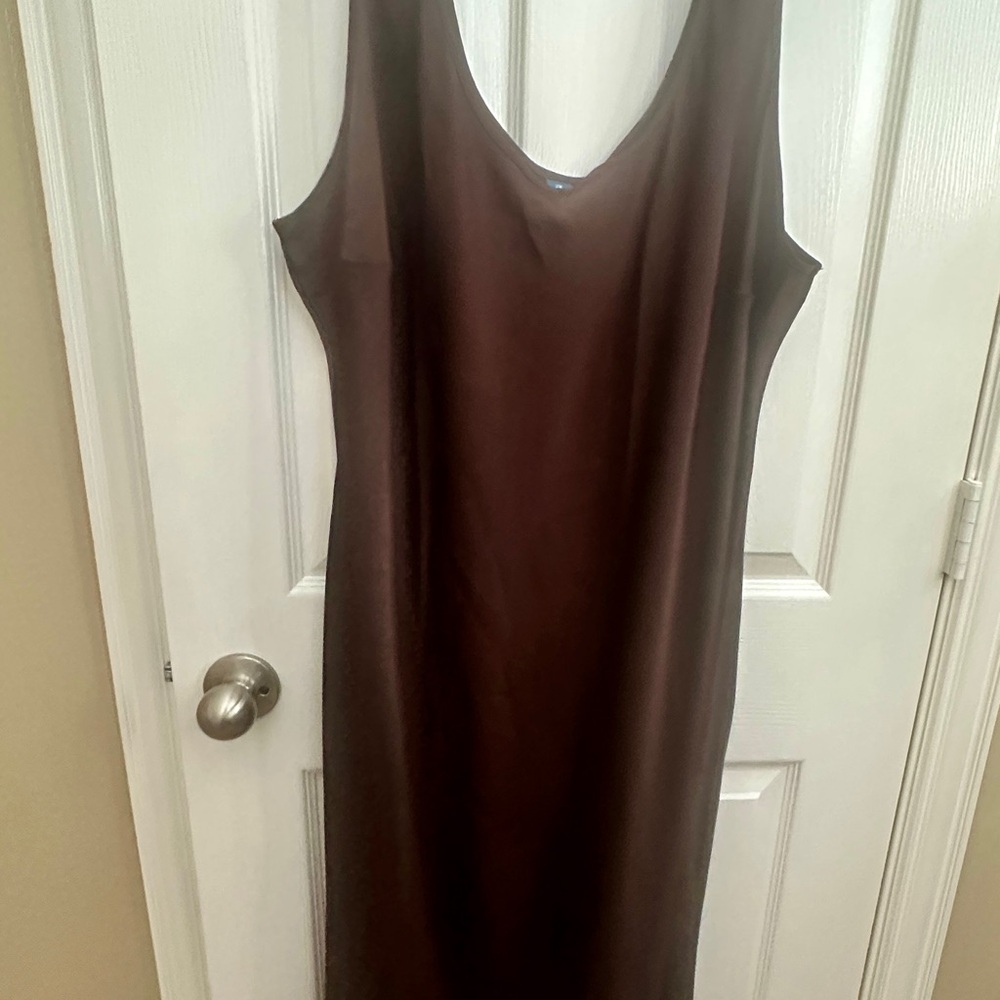 Old Navy Brown Midi Slip Dress